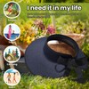Livingston Straw Visors for Women Roll Up Wide Brim Foldable
