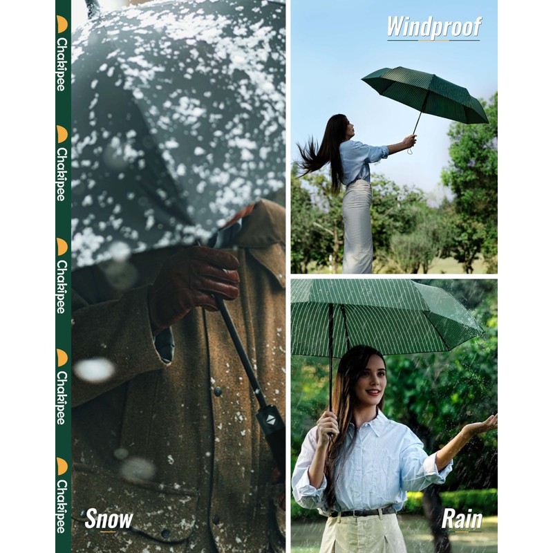 Chakipee Travel Compact Umbrella Windproof - Portable Automatic Folding Umbrellas