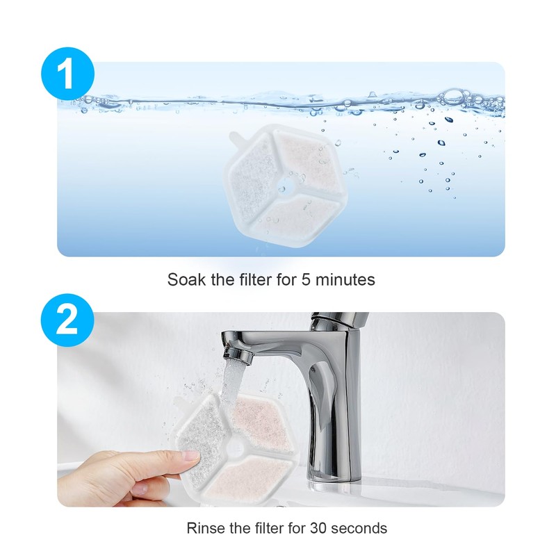9 Filters + 9 Sponges Cat Water Fountain Filters Replacement