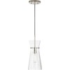 Capital Lighting 342411PN Mila Modern Clear Half-Crackle Glass Pendant Light