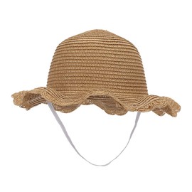 MK MATT KEELY Toddler Sun Hat Baby Girl Caps Cute Summer Breathable Straw Beach Hat for Age 2-6 Years Old Brown