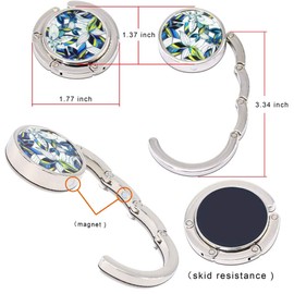 HorBous Purse Hooks, Foldable Handbag Hook, Women Bag Purse Hook Handbag Hanger, for Table Handbag Storage, Mixed Set (4 Pack)+1 Bag