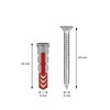 Set of 2 eccentric discs including Fischer Duopower dowels and