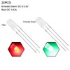 uxcell 20PCS 5mm 3-Pin Dual Bi-Color Diffused Common Cathode LED