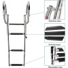 HYDDNice 3Step Pontoon Boat Ladder Stainless Steel Telescoping Inboard Ladder