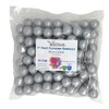 YANKEETRADERS Silver Fruit Flavored Gumballs 1", 2 Pounds Bulk
