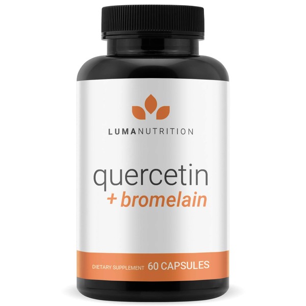 Luma Nutrition Quercetin 500mg - Quercetin with Bromelain - Powerful Quercetin - Premium Bromelain - Antioxidant - Immune Support - 60 Capsules