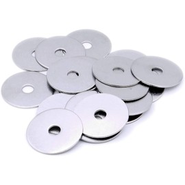 TERF® 100 Pcs Zinc Plated Steel M6 / 6mm X 20mm Flat Repairs Penny Washers Mudguard Fender Washer 6mm Hole and 20mm Out Side Large Diameter