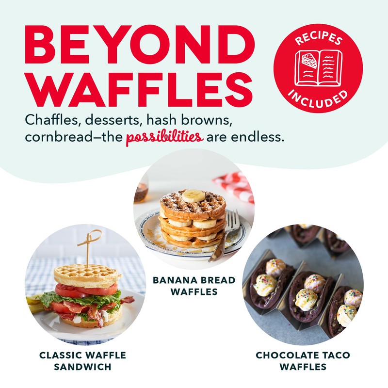 DASH Mini Maker for Individual Waffles, Hash Browns, Keto Chaffles