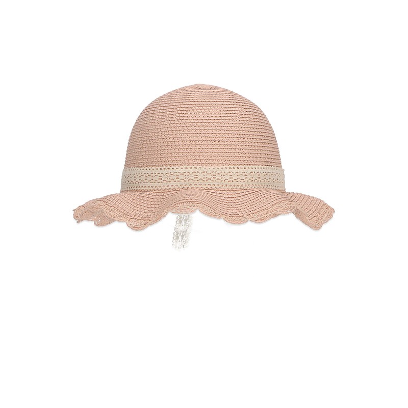 Sterntaler Girls' Children's Straw Hat Glitter Hat, Pale Pink, 47