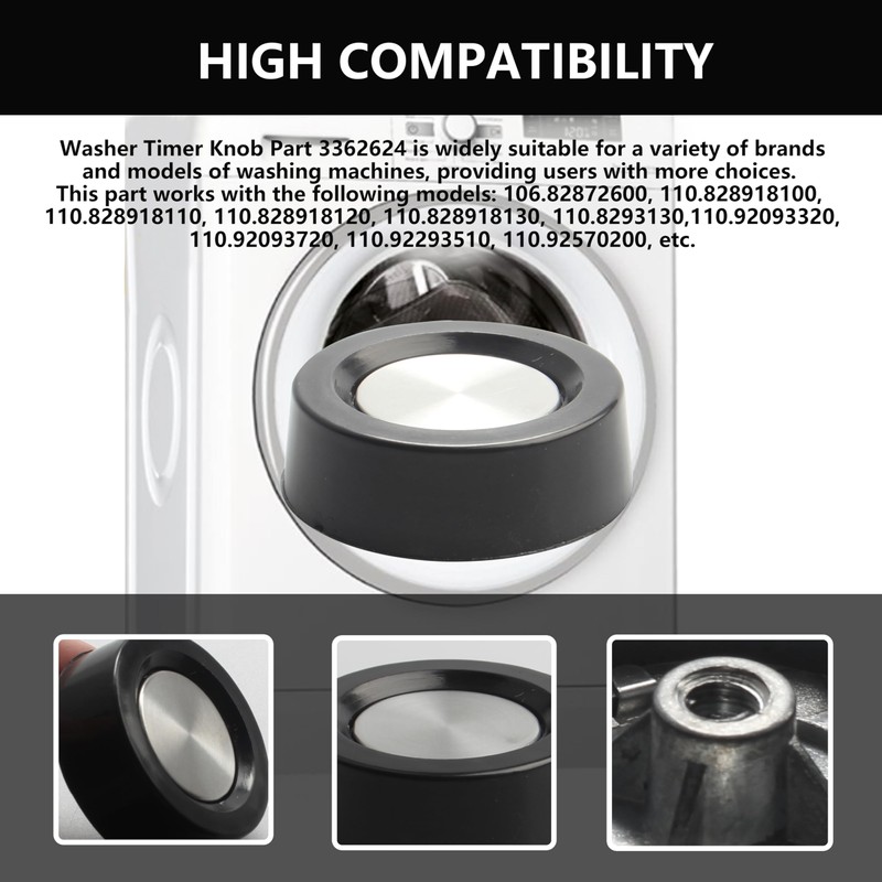 Washer Timer Knob Part 3362624 Fits for Whirlpool Whirlpool &