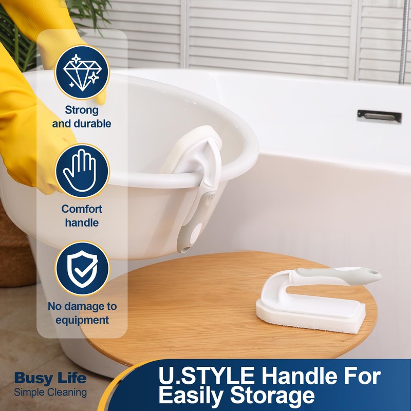 Yocada Handheld Cleaning Scrub Brush Set 2 Pack with Total