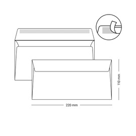 Paper24 Envelopes DL 22 x 11 cm Champagne Pack of 25