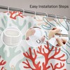 TOMPOP Shower Curtain Pattern Red Pink and Mint Corals Tropical