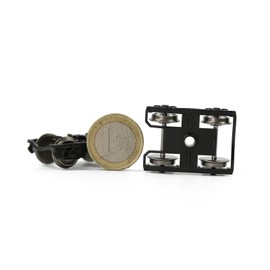 HP0687 2 pcs 1/87 Model Train HO Scale high Rim psyllium RCOO Bogie 36" Metal Wheels Model Building kit