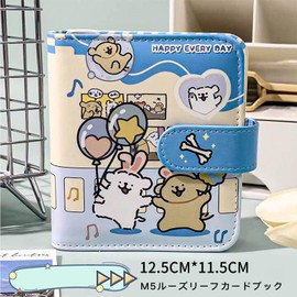 M5 Sticker Binder with 10 Refills, 5 Holes, Transparent Mat, Sticker Pad, Cute, Girls, Motivation, Sticker Storage, Stationery (Dog)