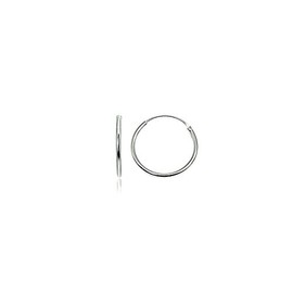 Sterling Silver Small Endless 18mm Round Thin Lightweight Unisex Continuous Hoop Earrings