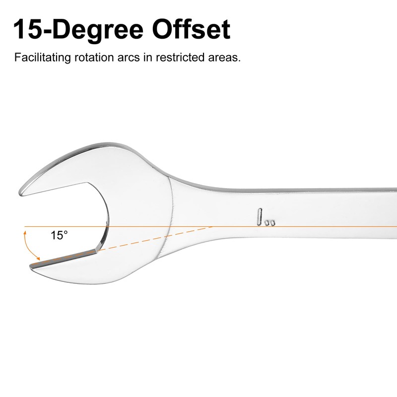 sourcing map Thin Open End spanners SAE, 1x1 1/16 Inches,