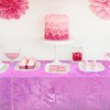 SINGOMON 2PCS Hot Pink Tablecloth Purple Table Cloth Glitter Laser