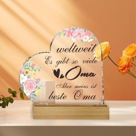 YongSral Grandma Gift, Gift Grandma Birthday, Heart Shaped Acrylic Home Decoration, Best Grandma Gifts, Meaningful Gifts for Grandma, Christmas Gifts Grandma, Birthday Gift for Grandma (Grandma)