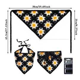 3 Pcs Hollow Crochet Hair Bandanas, Women Floral Crochet Headscarf with Hair Pins, Hair Scarf Headband for Girls Hair Accessories