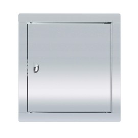 ADGO Inspection Door 30 x 30 cm, Maintenance Flap, Stainless Steel with Latch, Inspection Flaps, Drywall, Service Hatch Metal, Silver, for Covering the Housing, Holes in the Wall, Pack of 1
