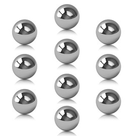 thirei Stainless Steel Ball, Garden Ball, Observation Ball, Polished Solid Balls, for Home, Garden, Ornament Decorations (10 Pack - 15 mm)