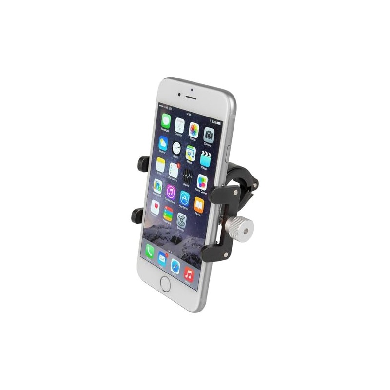 M-Wave Unisex – Erwachsene Bike Mount AL Smartphone-Halter, Schwarz, 60-95