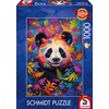 Schmidt Spiele 59781 Panda Bear in Rainbow Forest 1000 Piece