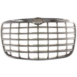 Garage-Pro Grille Assembly Compatible with 2005-2010 Chrysler 300 Chrome Shell with Painted Silver Insert