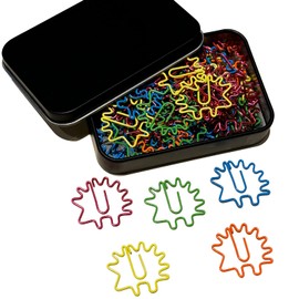 Cute Paper Clips, 60 PCS Hedgehog Shaped Paper Clips Animal Bookmarks Clips, Assorted Colors, Fun Office Gifts for Women Men Coworkers Teachers Students Girls Boys