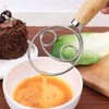 FRUHLING Dänischer Teig Schneebesen Eierschläger Holzgriff Mixer Teigbesen Teigmischer Edelstahl