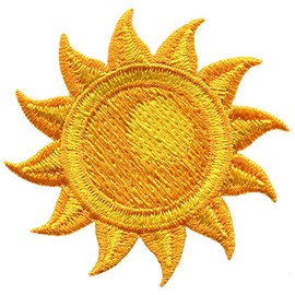The Sun Star Astrology Embroidered Applique Iron-on Patch S-1511