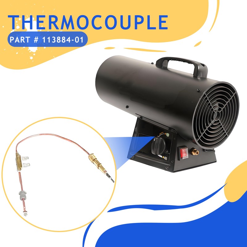 Aretle Replacement Heater thermocouple 113884-01 Fits Thermocouple Reddy/Desa/Master LP Heater