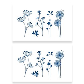 GZ558x2 Temporary Dandelion Tattoo Flowers Tattoo Dandelions Semi-Permanent Tattoo Long-Lasting Tattoo 2 Sheets