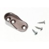 WARDROBE ROD RAIL SOCKET END SUPPORT OVAL BRACKET 15MM X 32MM CP ( pack of 2 )