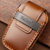 TECART Leather Key Fob Cover Fit for Toyota Rav4 Camry