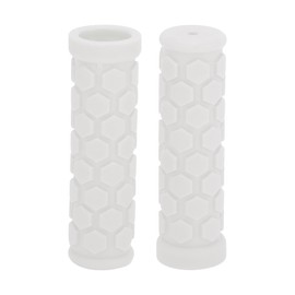 TUCKBOLD Bike Handlebar Grips Covers 102mm Long Lightweight | Bicycle End Grips Protector White 1 Pair