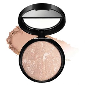 Pressed Powder Foundation, Colour Correcting Pressed Powder, Long-lasting 24H Wear, Shimmer Brick Bronzer, Medium to Full Coverage, Transfer, Water & Sweat Resistant (03 Light Beige)