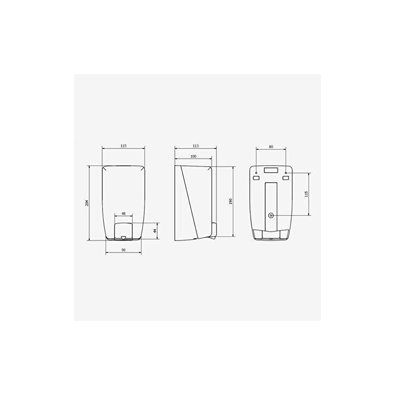 Jofel Wall Soap Dispenser, Refillable with 1L Liquid Soap Dispenser,