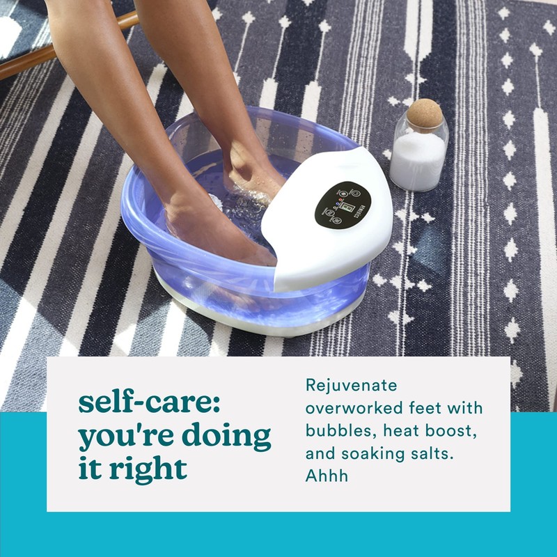 HoMedics Salt-N-Soak Footbath with Heat Boost and Soaking Salt Starter