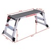 Giantex Aluminum Platform Non-Slip Folding Work Bench Drywall Stool Ladder