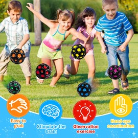 YVBBHE 12 PCS Large Bouncy Ball, Colorful Big Super Bounce Toy,Extreme High Bouncing Balls for Kids,Fun Kids Lightweight Foam Jump Sensory Ball for Outside (HSBD)