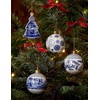 Spode Blue Italian 7 cm Ceramic Christmas Bauble - Spokes