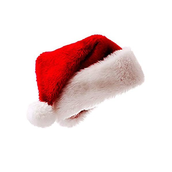 meioro Santa Hat Christmas Hat Christmas Plush Hat Child Adult Hat Christmas Family Party Supplies, S(below 5 years old)