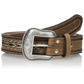 Nocona Men's Brown Ribbon-Lace Belt