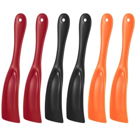 JinZeYou 6 Pcs Plastic Shoe Horns, 7.5 Inch/19cm Short Shoe Horns, Small Shoehorns, Lazy Wear Shoe Helper Tool, Shoe Horns for Women Men Elderly, for Shoe Boot Sneakers(Black, Red, Yellow)
