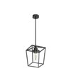 1-Light Black Pendant Light Fixture Farmhouse Iron Cage Metal Pendant