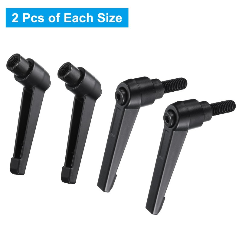 uxcell 4pcs Clamping Lever Adjustable Handle Set Metric M8 x