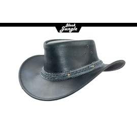 Black Jungle Aramac Leather Cowboy Hat Australia Hat, black